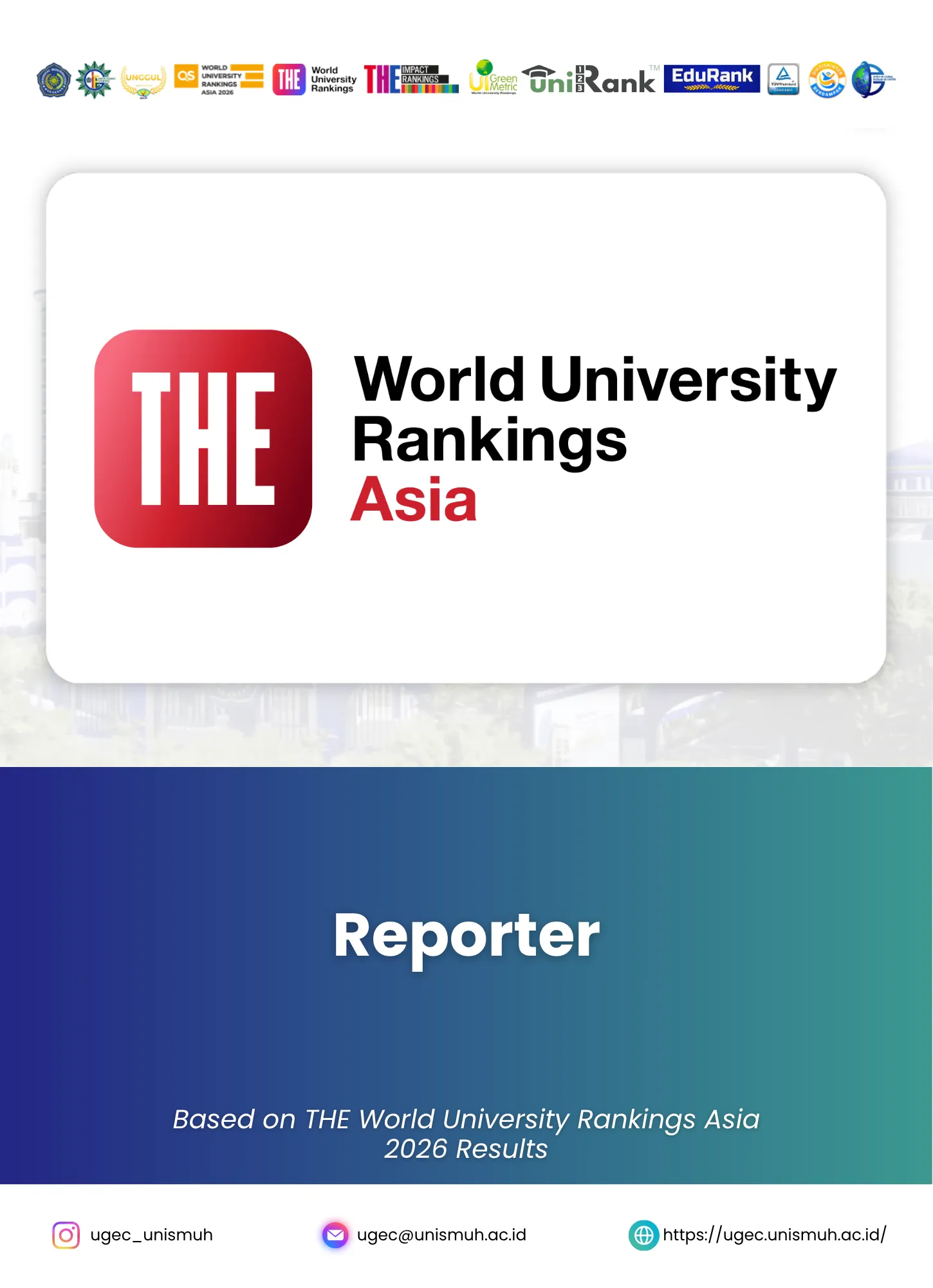 Universitas Muhammadiyah Makassar Catatkan Langkah Awal sebagai Reporter dalam THE World University Rankings Asia 2026